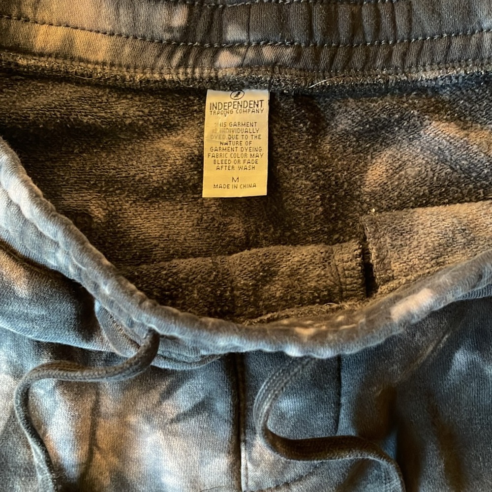 Independent Trading Company, Men's Black Fleece Tie-Dye Athletic Shorts Sz M - Picture 13 of 14